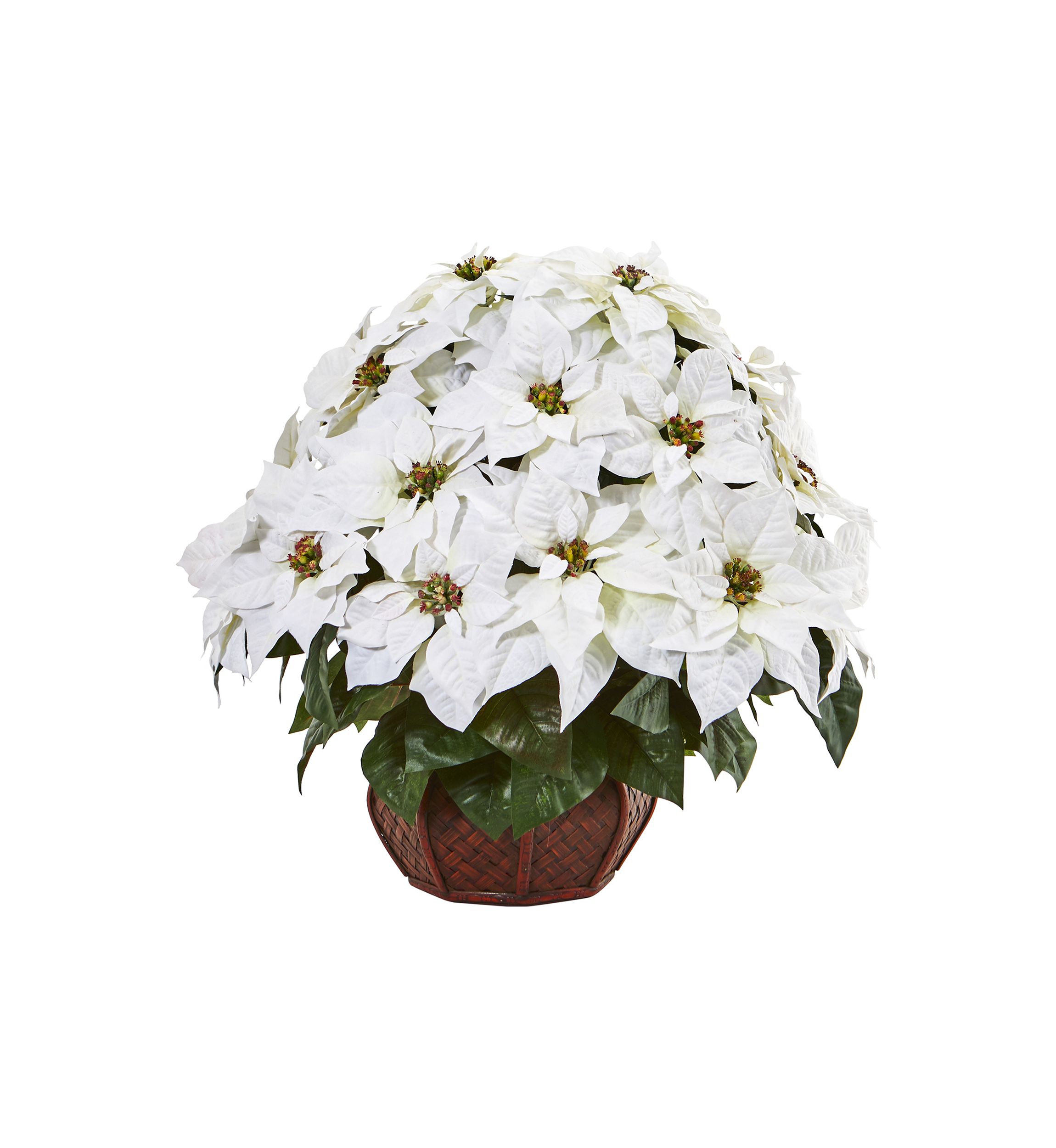 Faux Poinsettia White