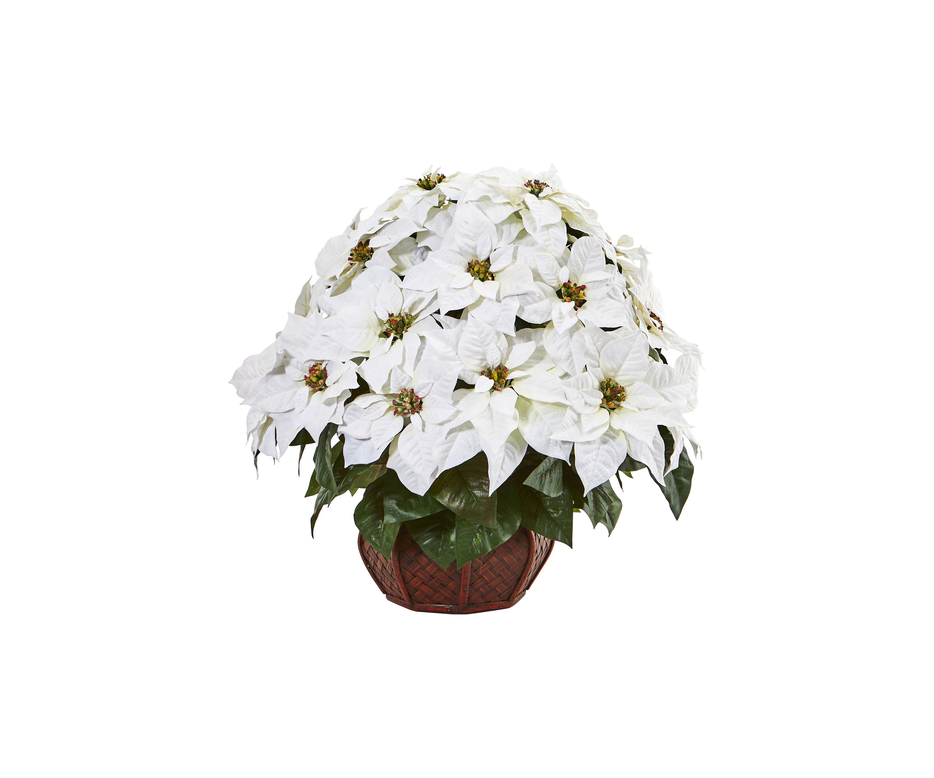Faux Poinsettia White