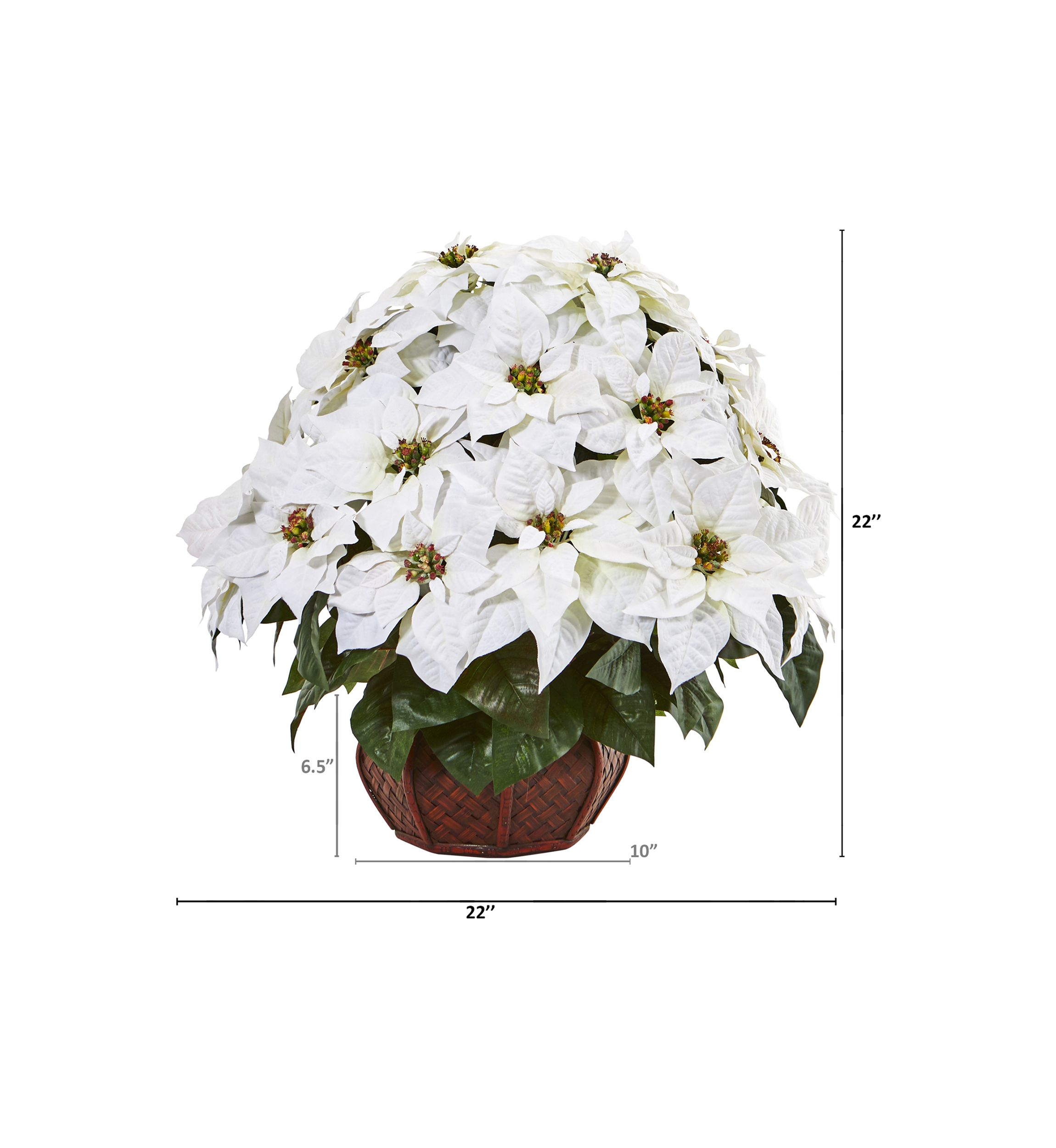 Faux Poinsettia White