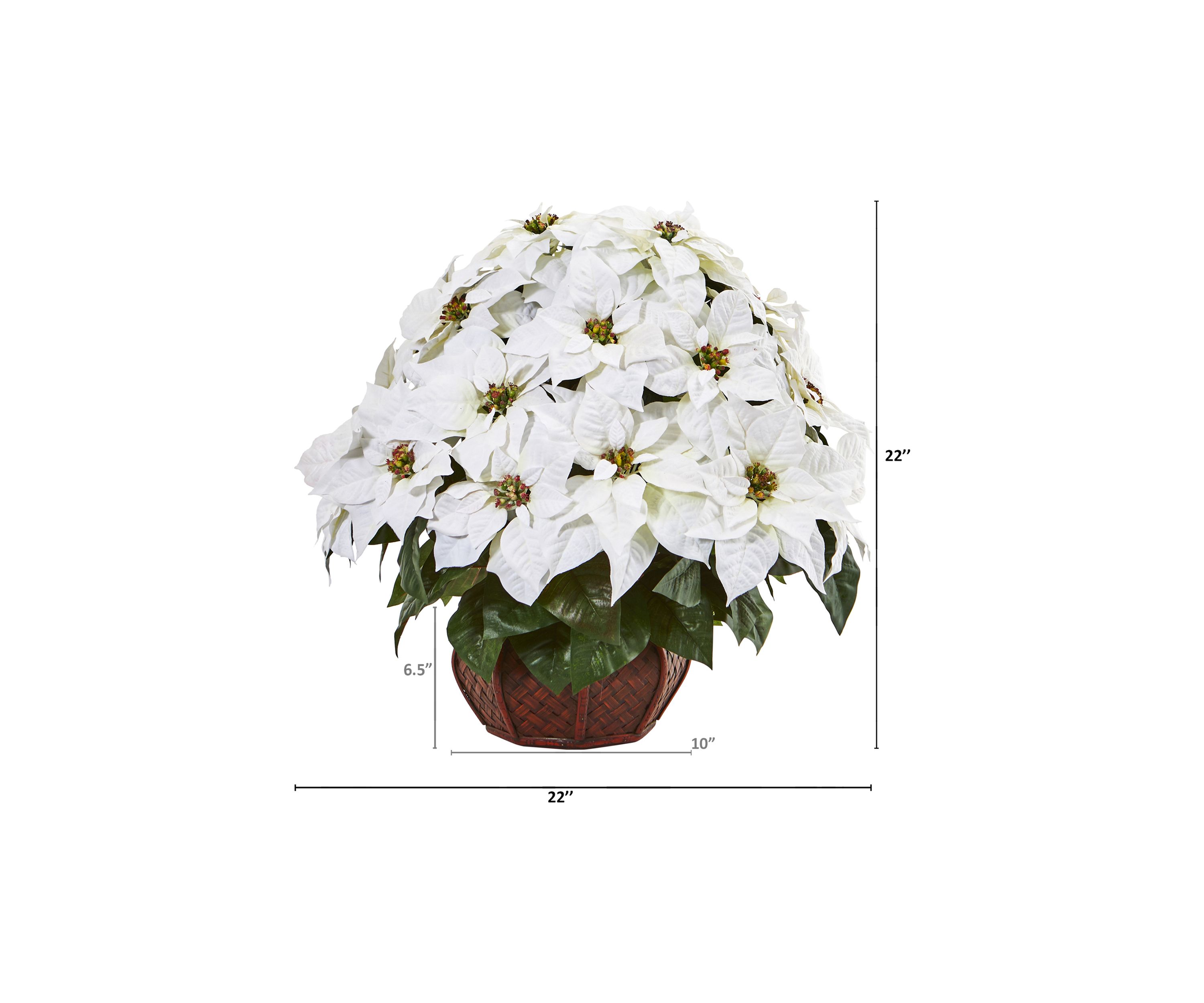 Faux Poinsettia White