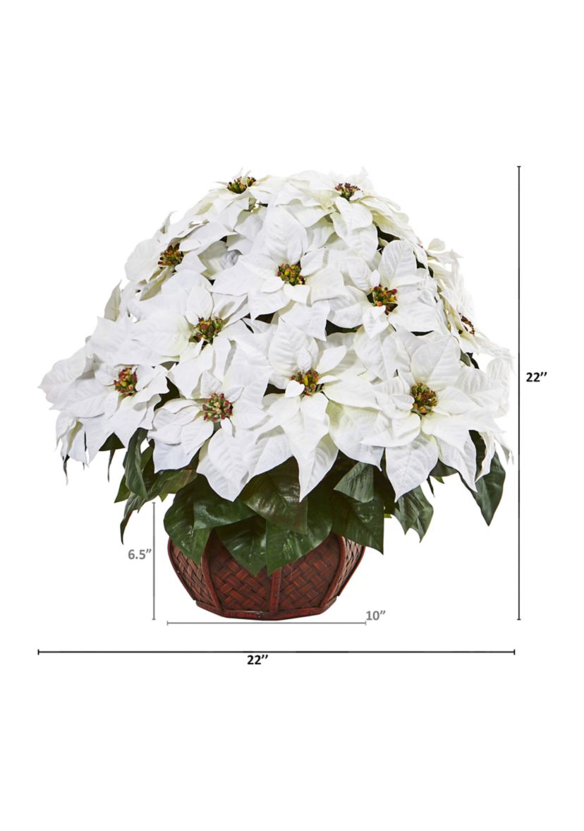 Faux Poinsettia White