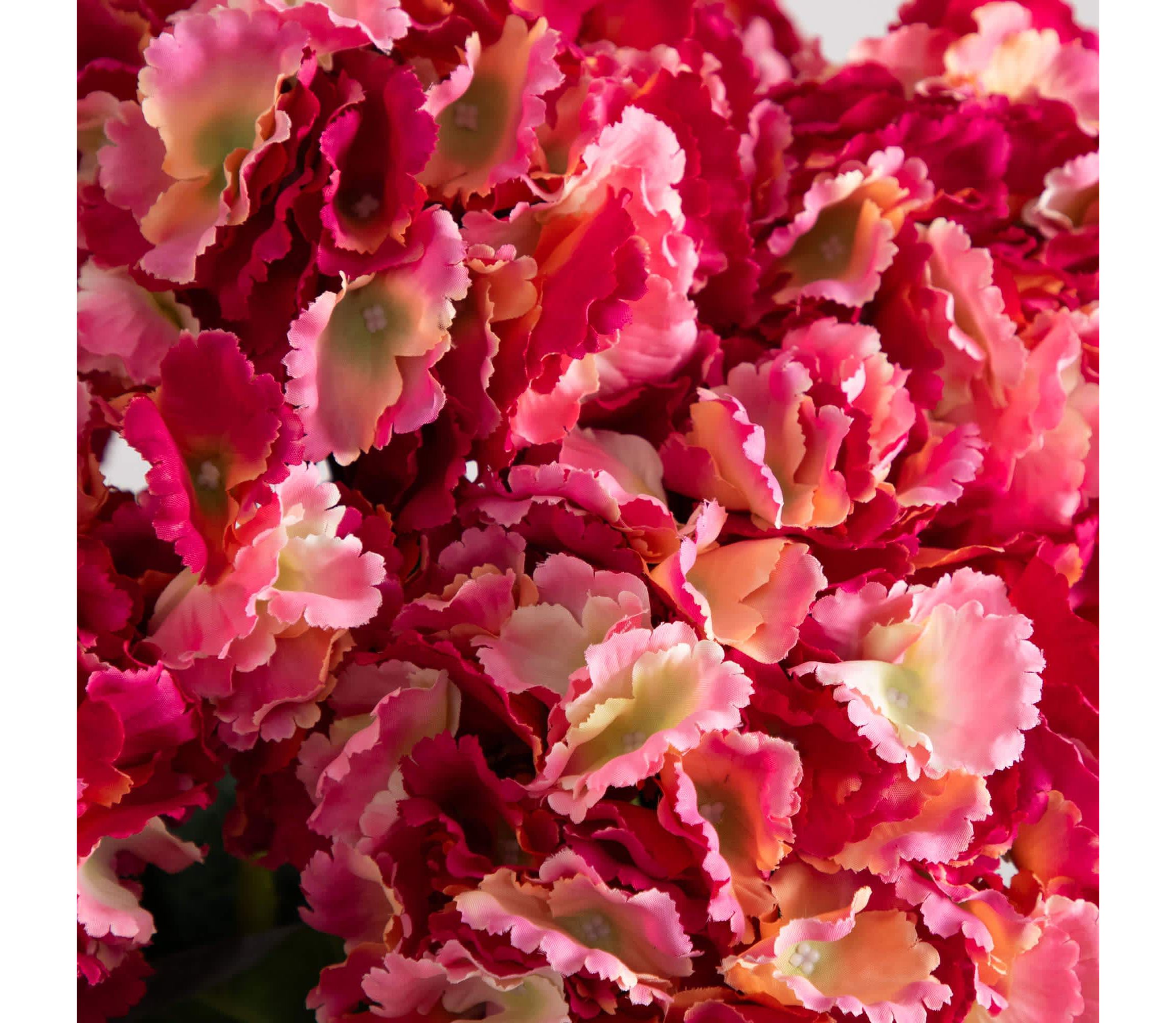 20-Inch  Artificial Hydrangea Arrangement in Glass Vase