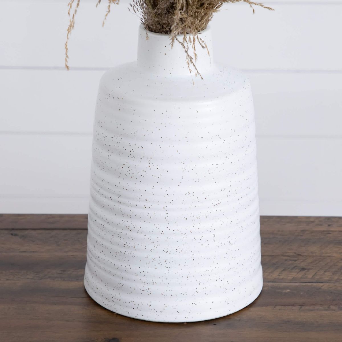 30-Inch  Dried Natural Pampas Arrangement in Ceramic Vase