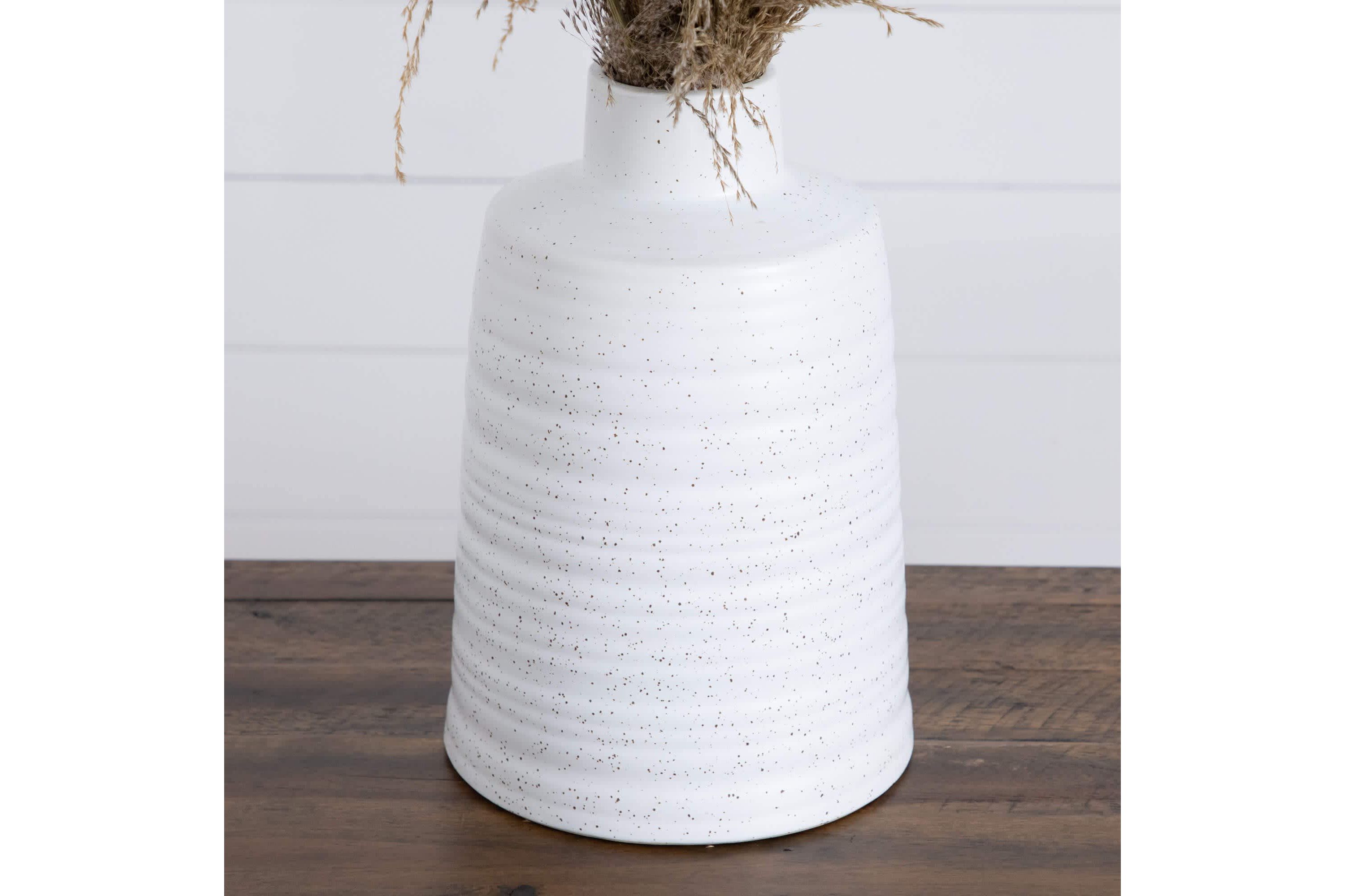 30-Inch  Dried Natural Pampas Arrangement in Ceramic Vase