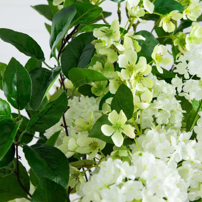 31-Inch Artificial Mixed Flower Arrangement in Hyacinth Weave Basket