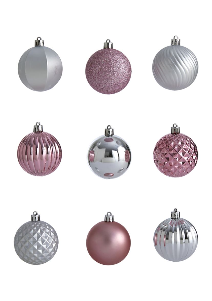 Holiday Shatterproof, 101 Count Christmas Tree Ornament Set with Reusable Tube