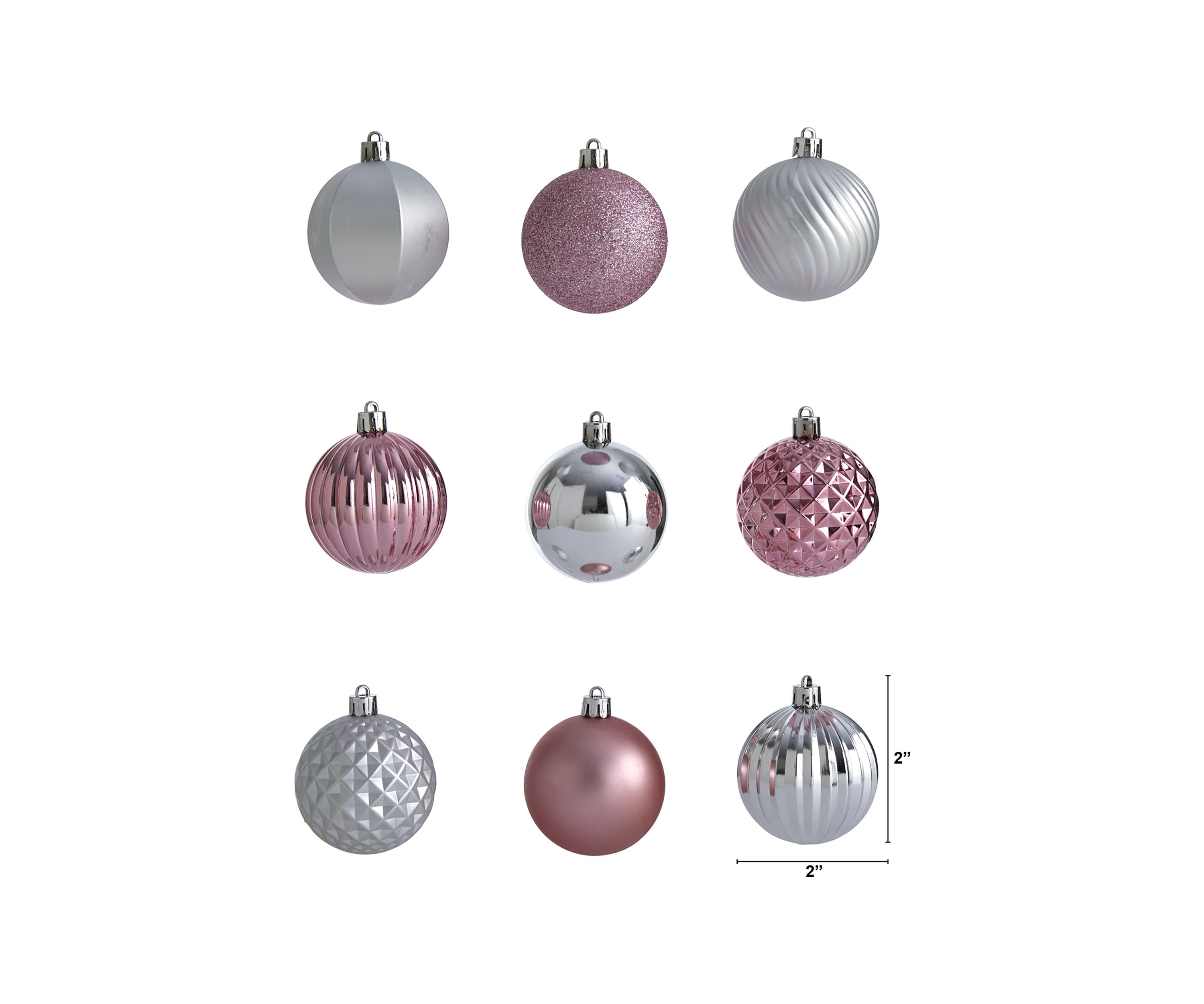 Holiday Shatterproof, 101 Count Christmas Tree Ornament Set with Reusable Tube