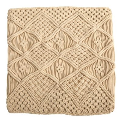 18-Inch Boho Cross Woven Macrame Decorative Pillow Cover