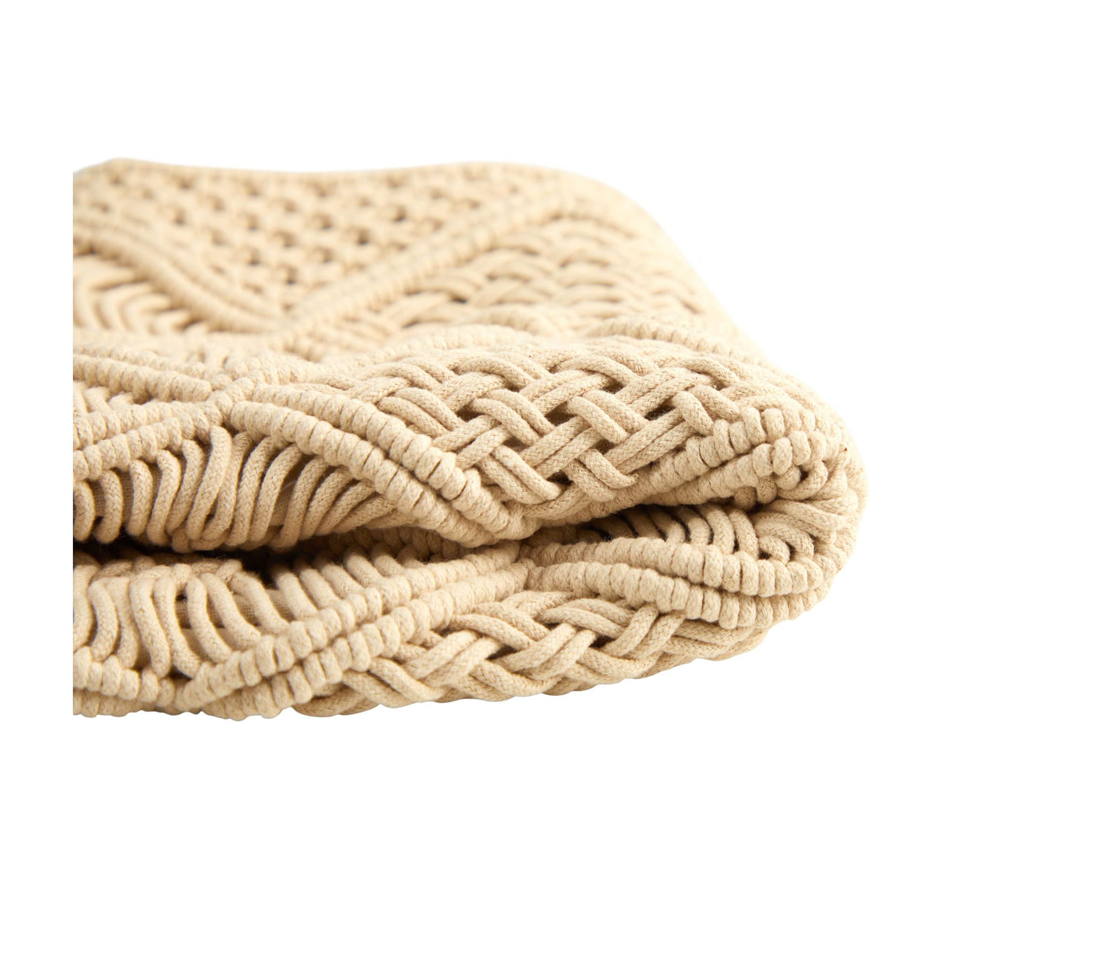18-Inch Boho Cross Woven Macrame Decorative Pillow Cover