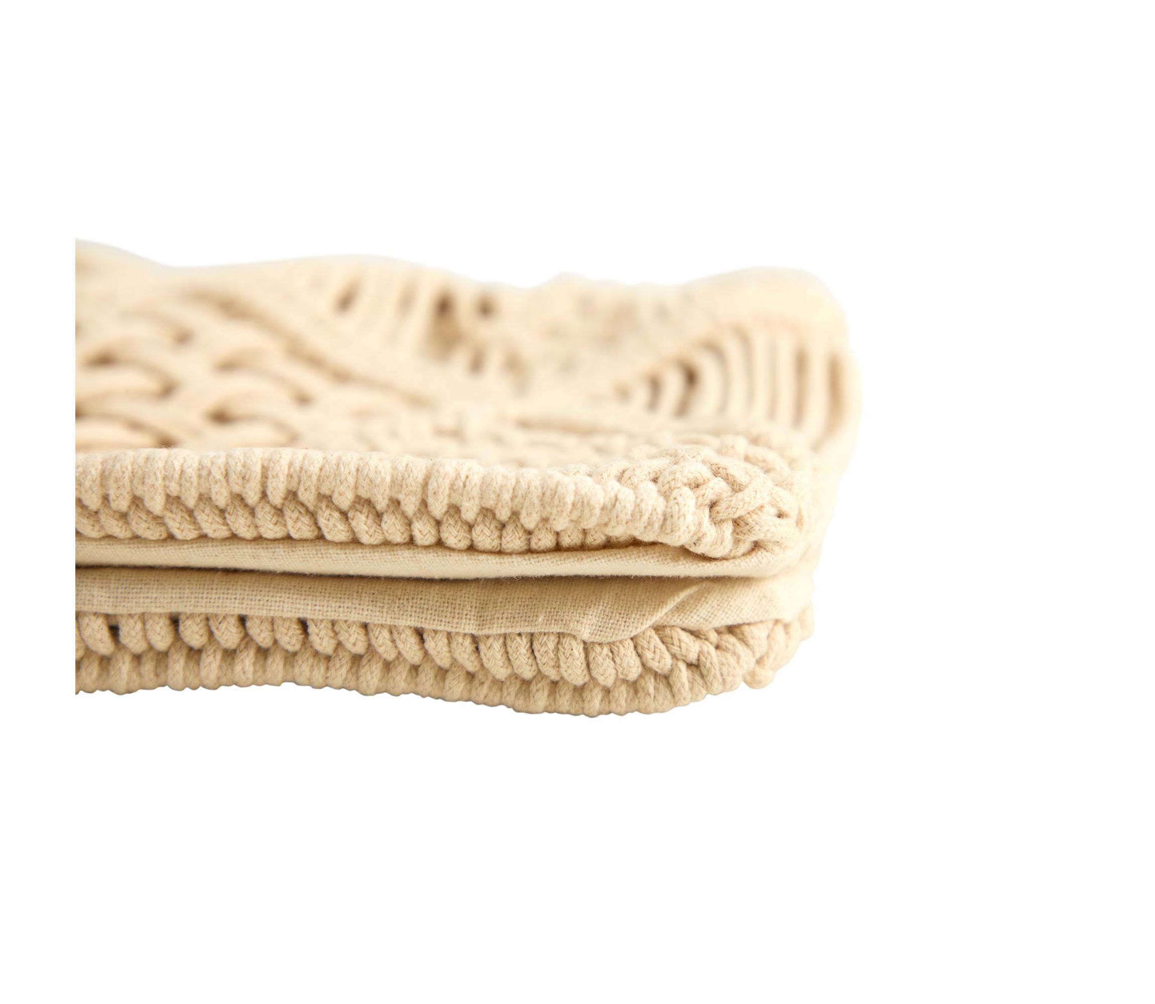 18-Inch Boho Cross Woven Macrame Decorative Pillow Cover