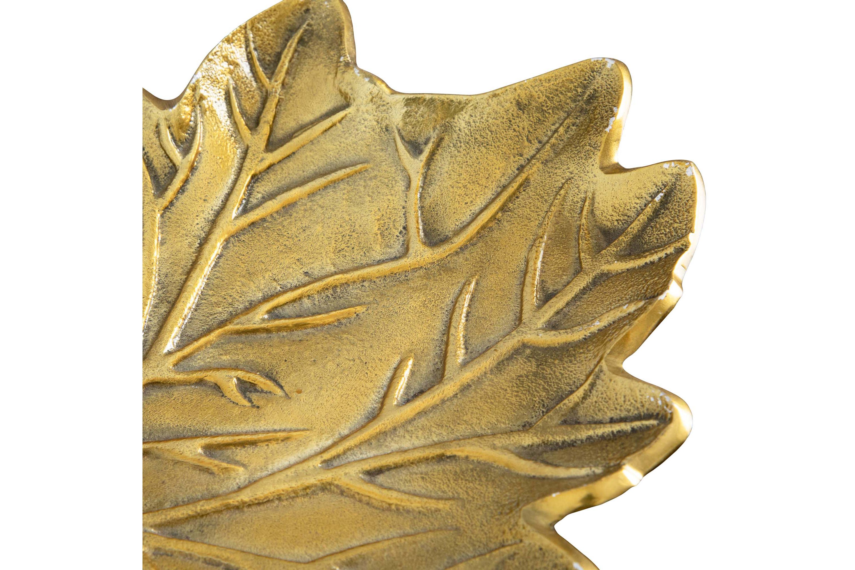 10in. Gold Tree of Life Leaf Decorative Accent Tray
