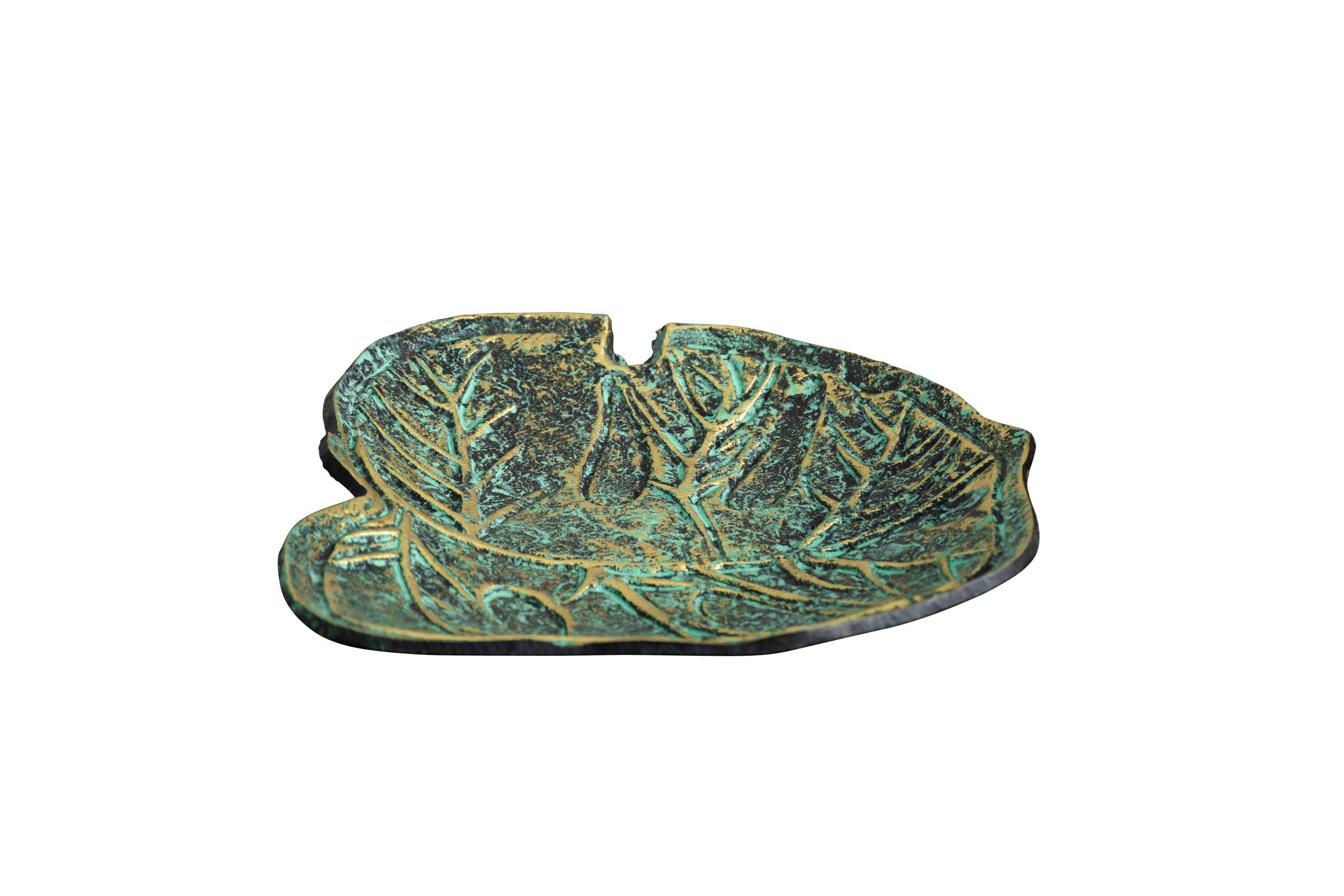 10in. Leaf Shaped Decorative Accent Tray