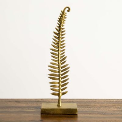 17in. Gold Leaf Sculpture Decorative Accent