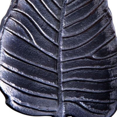 17in. Aluminum Bodhi Leaf Sculpture Decorative Accent