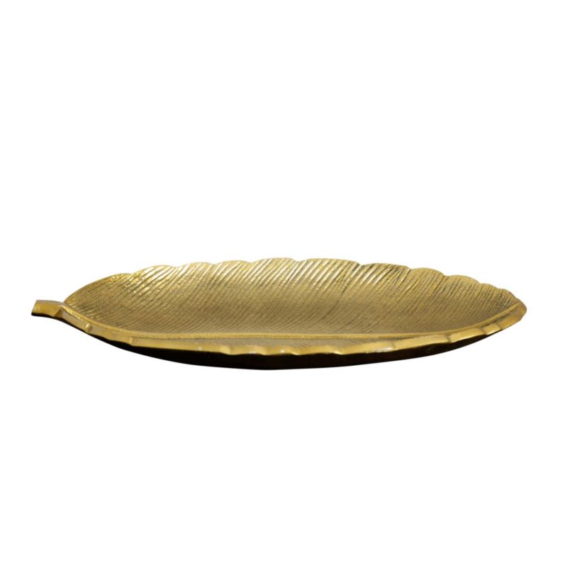 16in. Gold Leaf Decorative Accent Tray