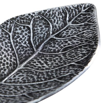 16in. Antique Leaf Decorative Accent Tray