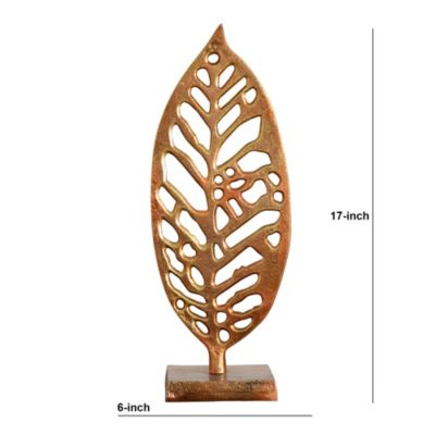 17in. Copper Beech Sculpture Decorative Accent