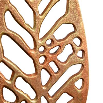 17in. Copper Beech Sculpture Decorative Accent