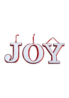 8.5 Inch JOY Holiday Deluxe Shatterproof Ornament Set