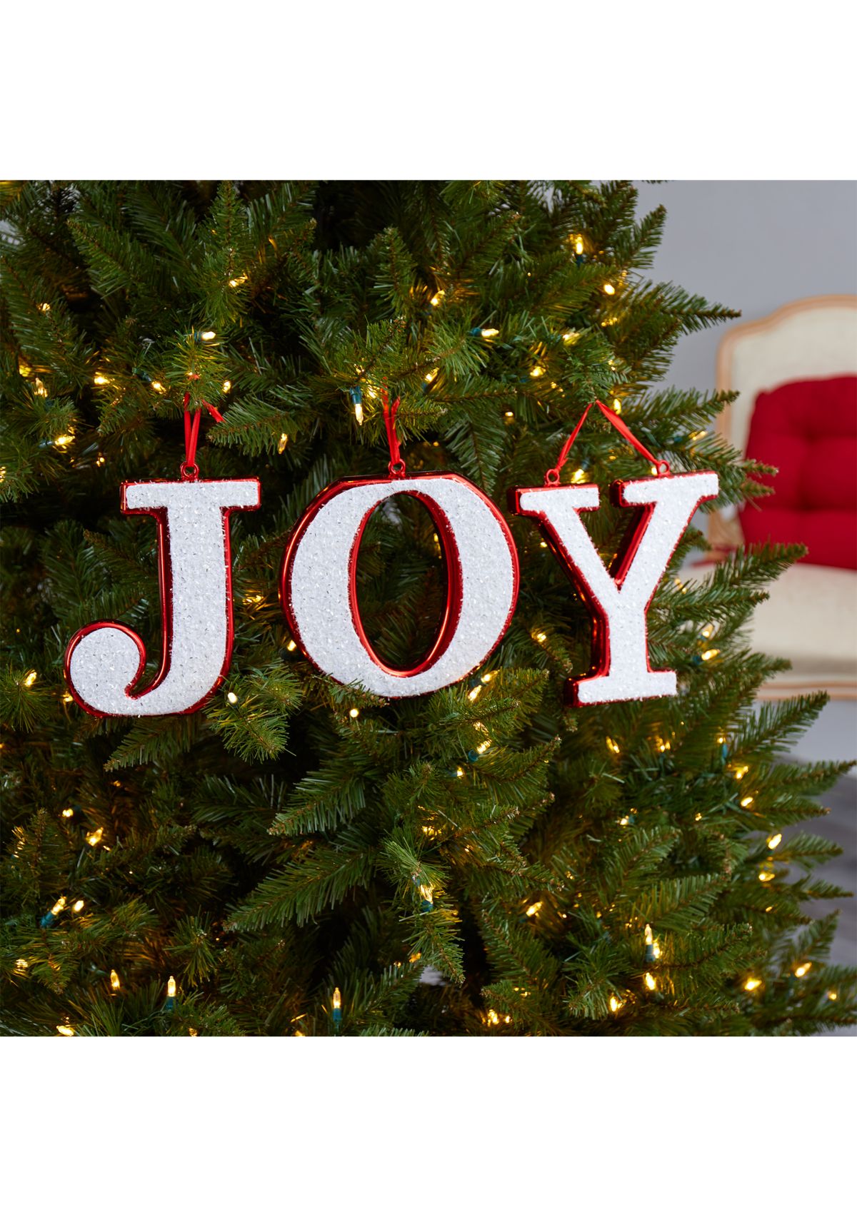 8.5 Inch JOY Holiday Deluxe Shatterproof Ornament Set