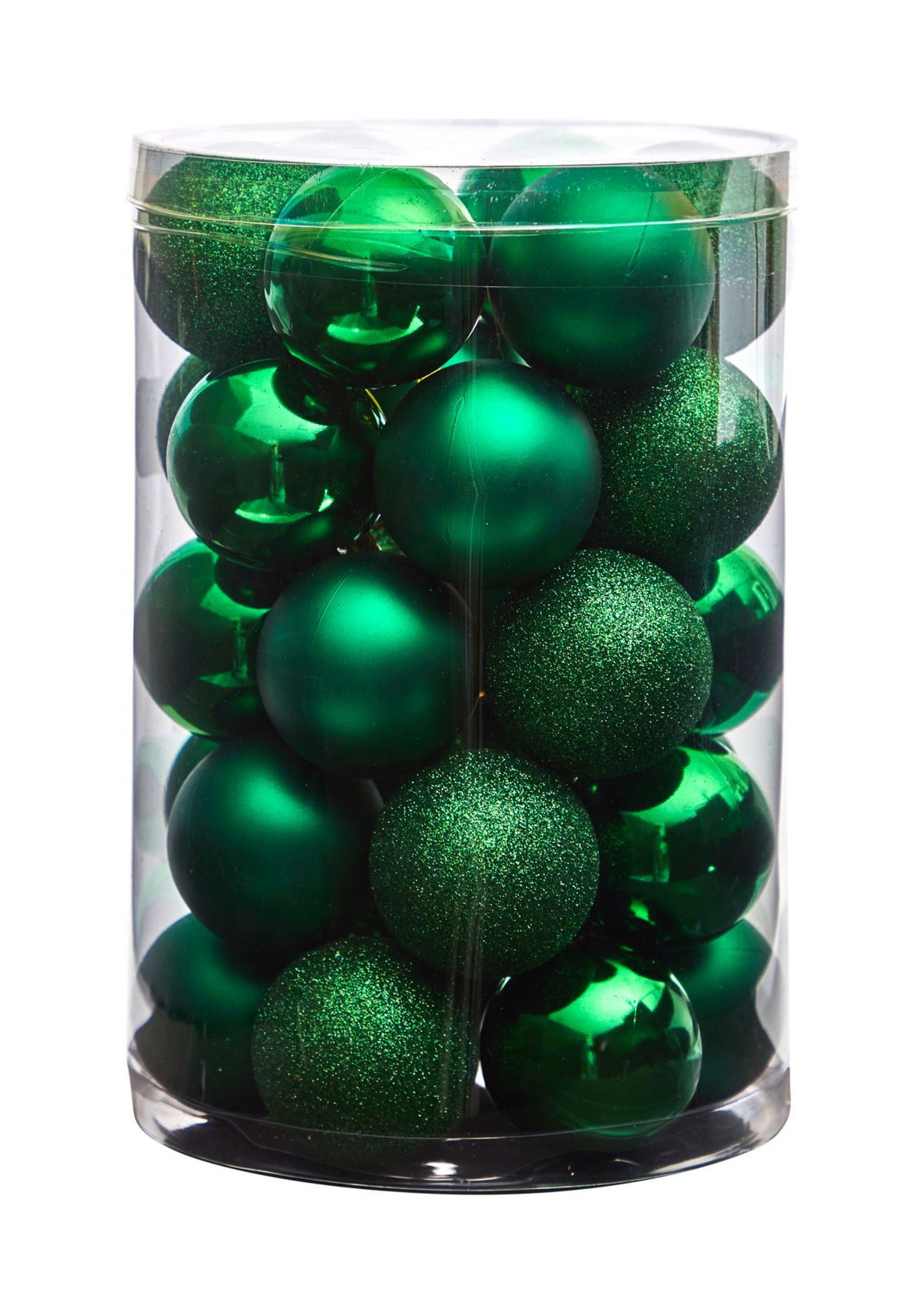 Holiday Christmas 2.5" Shatterproof Ornament Set with Reusable Storage Container