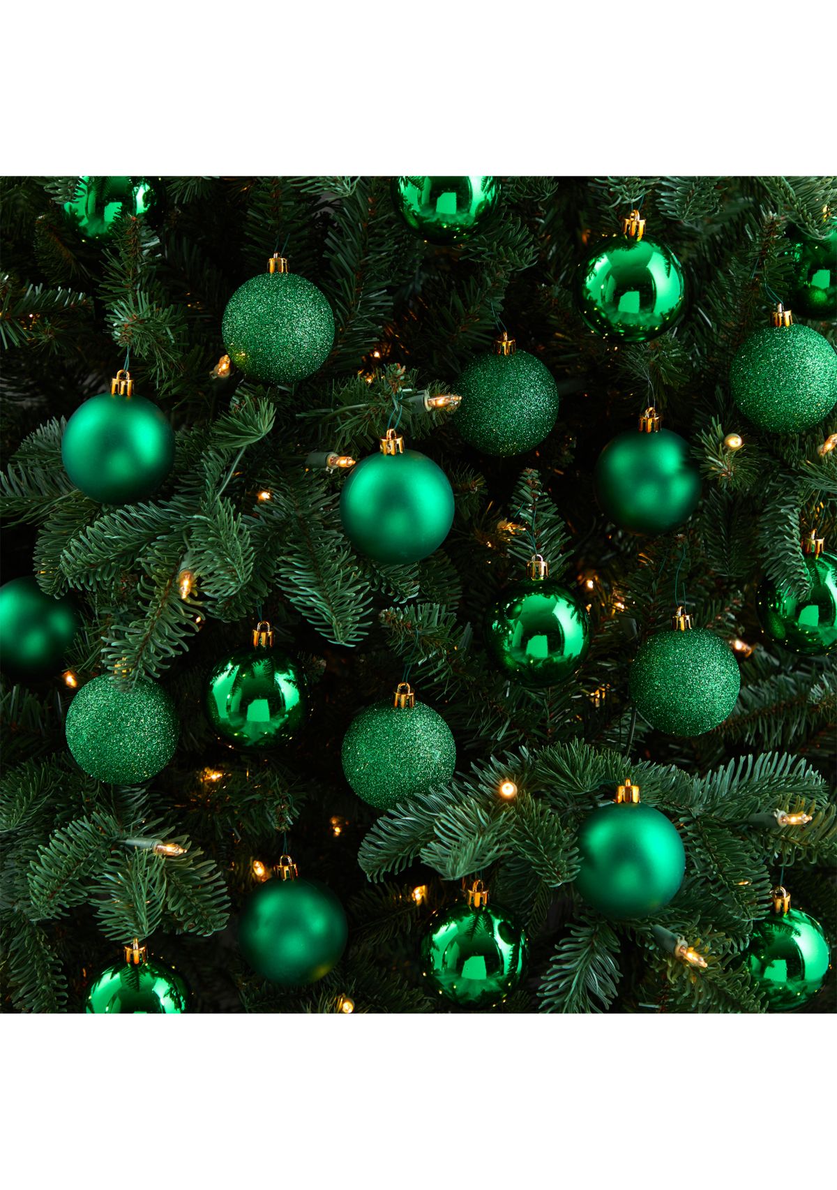 Holiday Christmas 2.5" Shatterproof Ornament Set with Reusable Storage Container