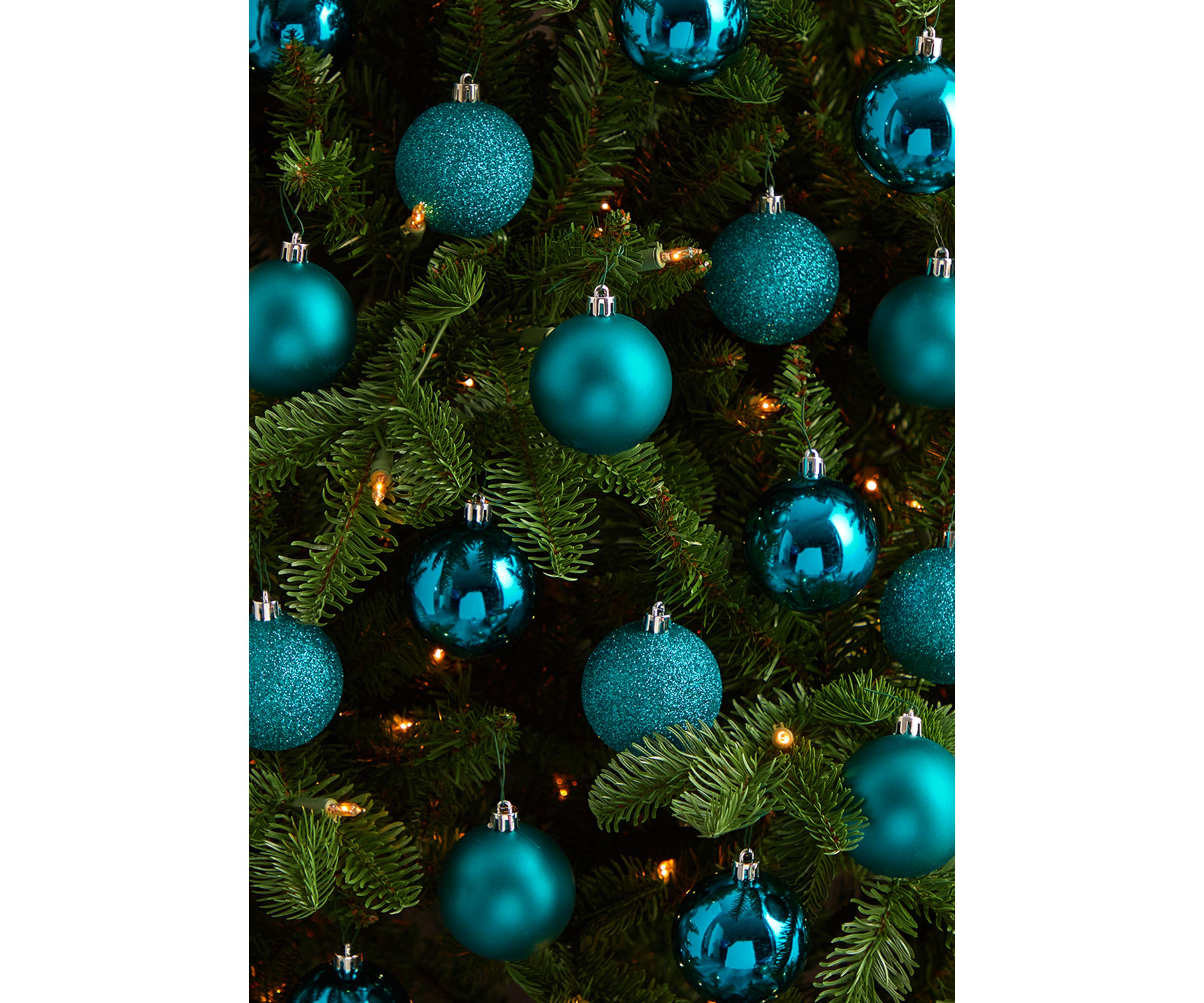 Holiday Christmas 2.5" Shatterproof Ornament Set with Reusable Storage Container