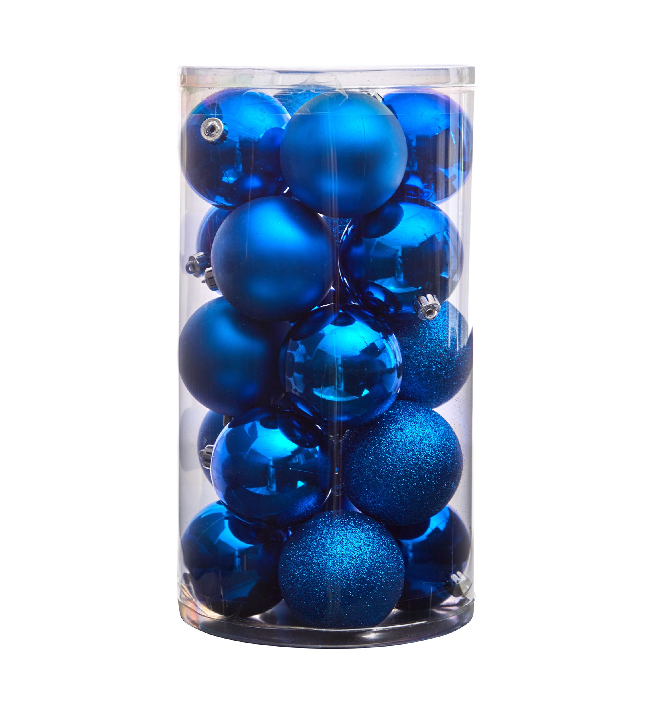 Holiday Christmas 3" Shatterproof Ornament Set with Reusable Storage Container