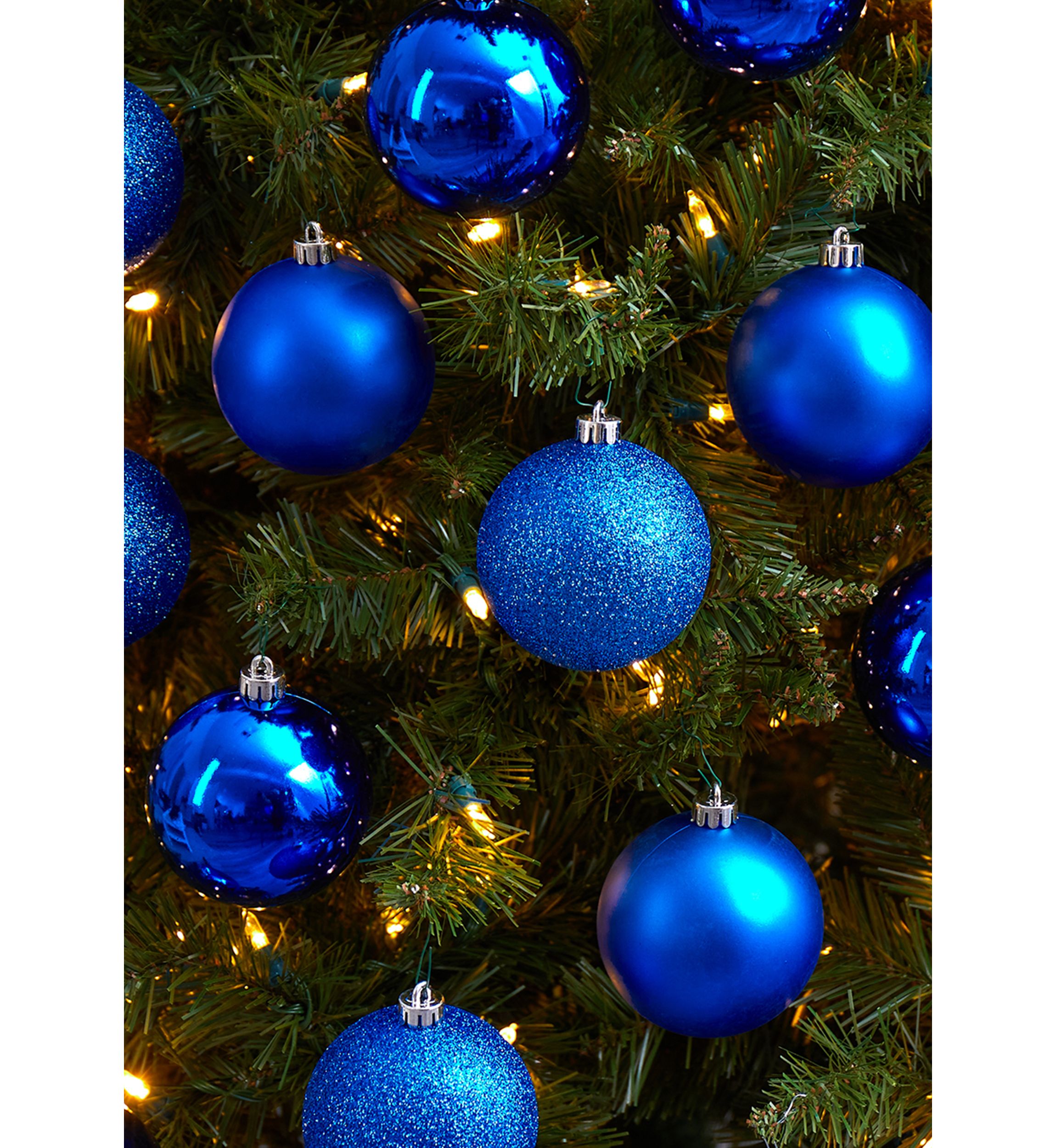 Holiday Christmas 3" Shatterproof Ornament Set with Reusable Storage Container