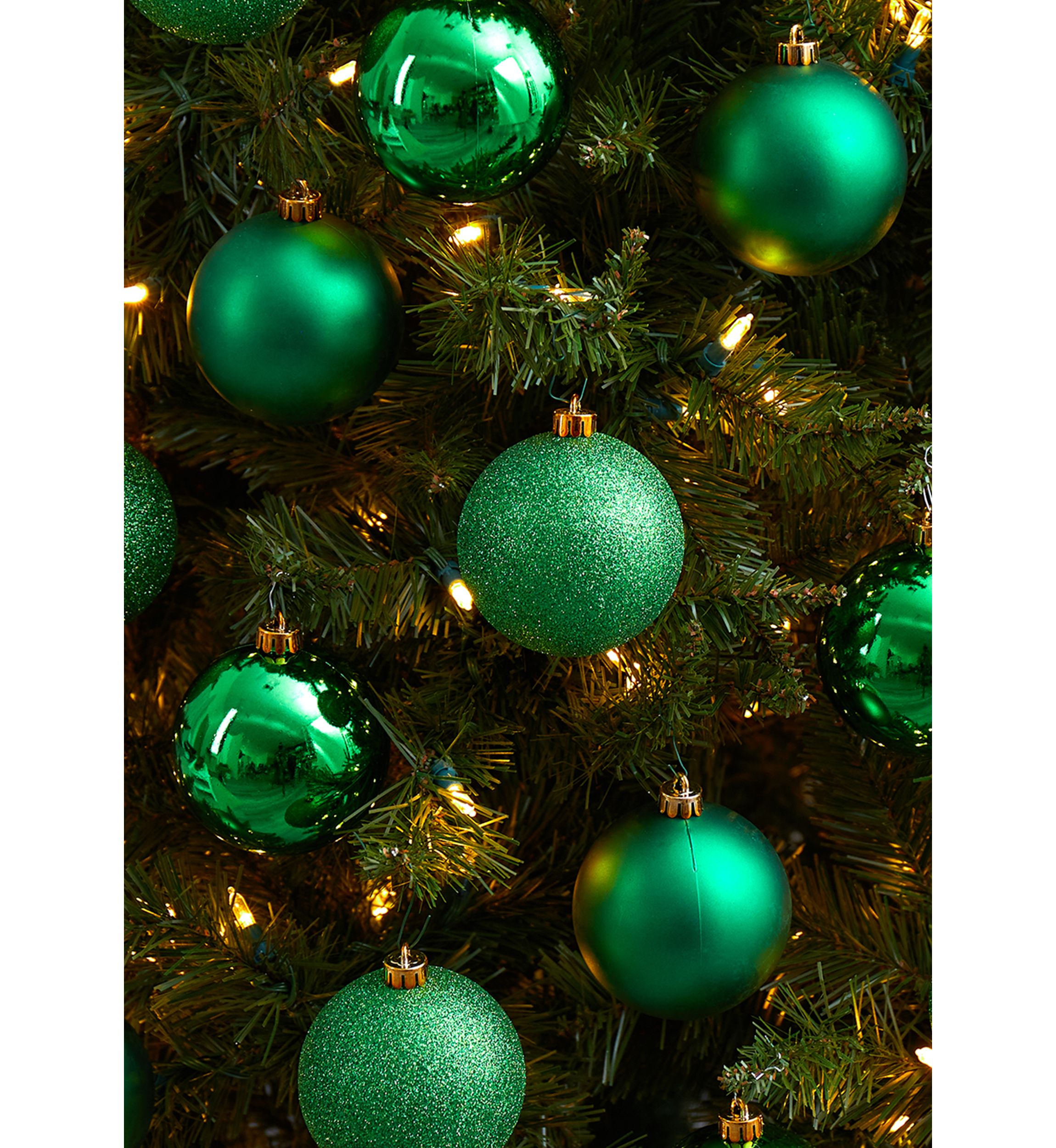 Holiday Christmas 20 Count 3 inch Shatterproof Ornament Set with Re-Useable Storage Container