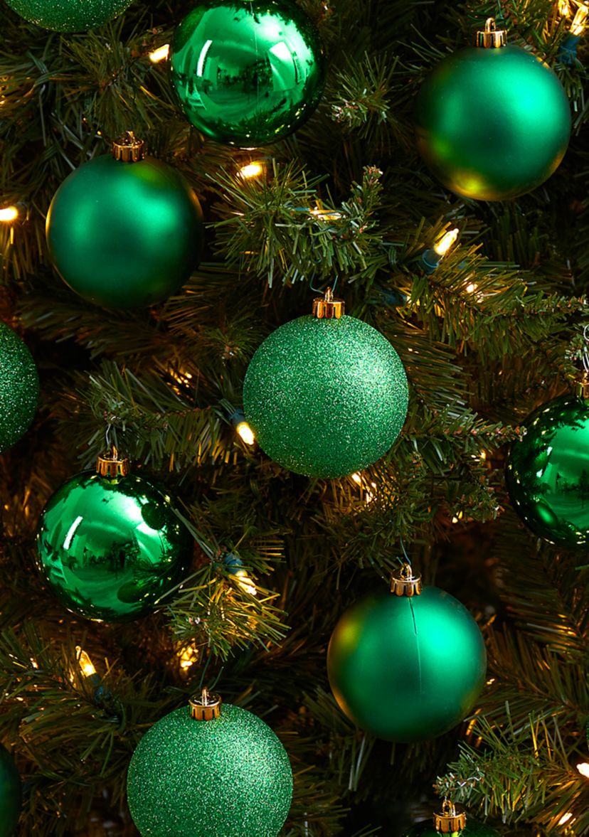 Holiday Christmas 20 Count 3 inch Shatterproof Ornament Set with Re-Useable Storage Container