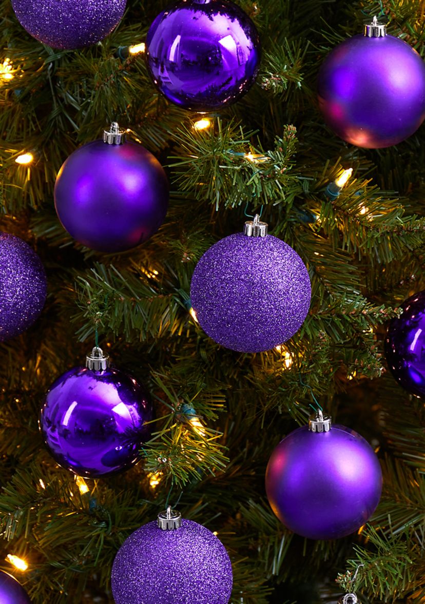 Holiday Christmas 20 Count 3 inch Shatterproof Ornament Set with Re-Useable Storage Container