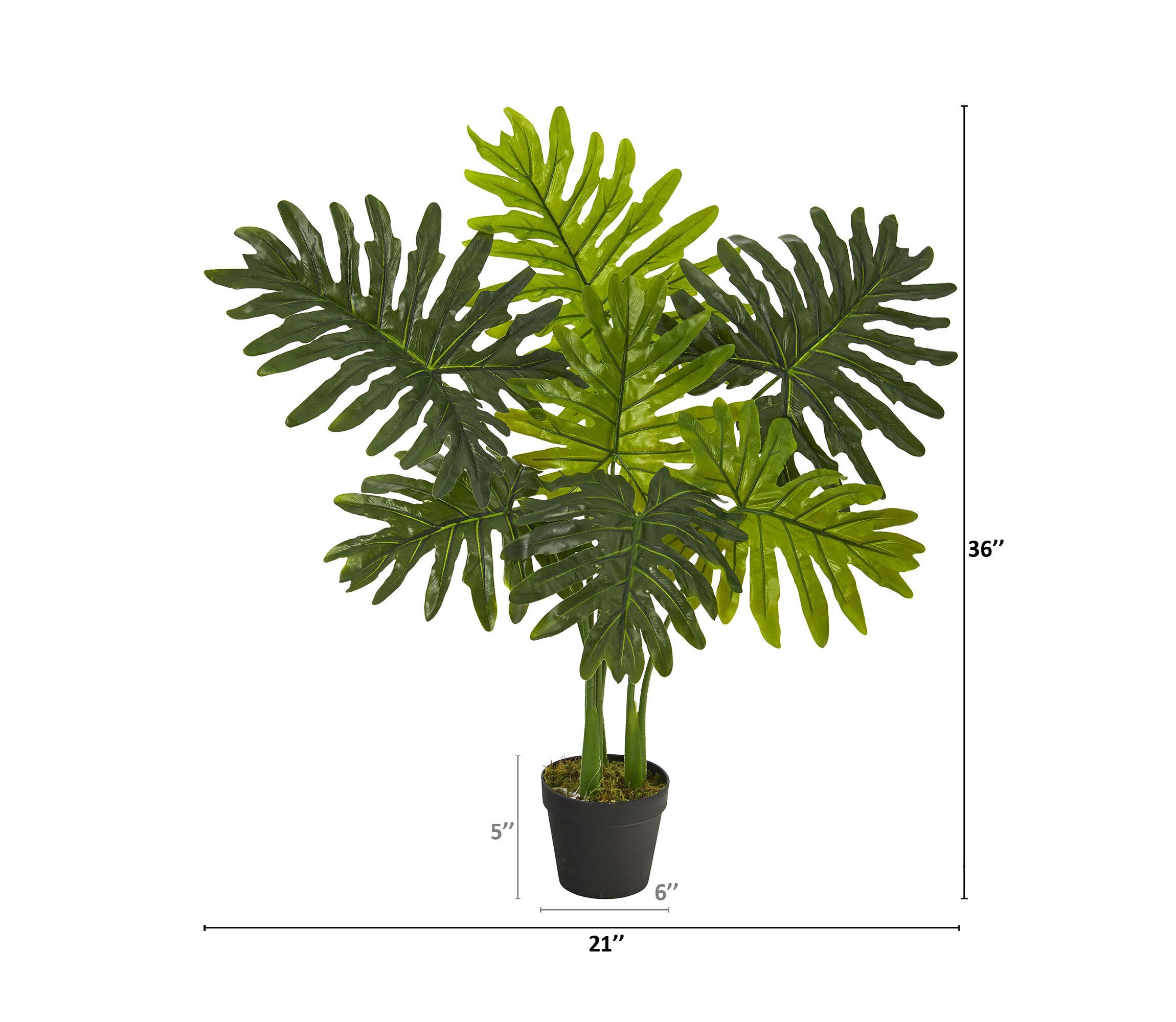 3-Foot Philodendron Artificial Plant (Real Touch)