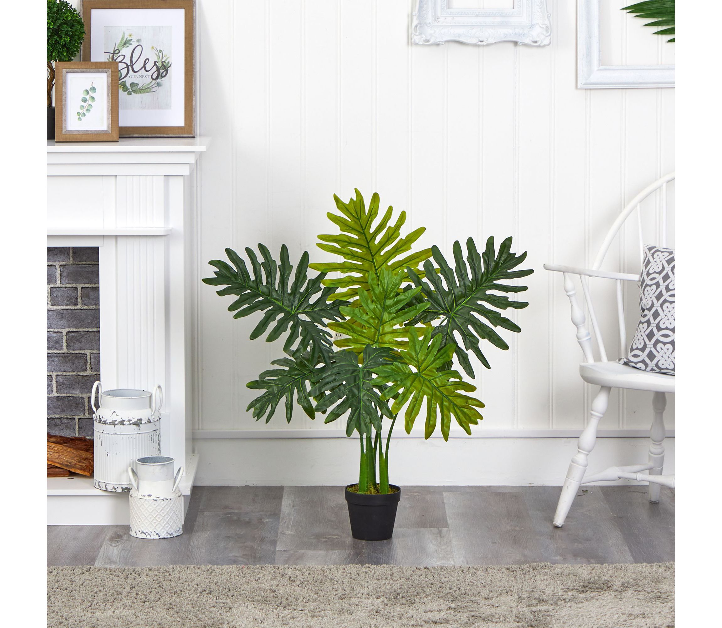 3-Foot Philodendron Artificial Plant (Real Touch)