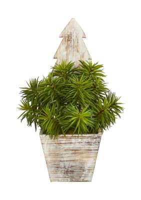 15 Inch Succulent Artificial Plant in Christmas Tree Planter