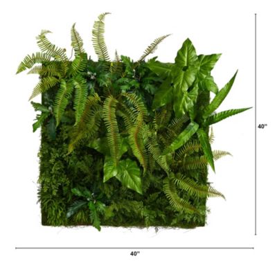 40-Inch x 40-Inch Forest Artificial Living Wall