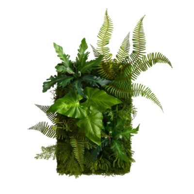 24-Inch x 16-Inch Mixed Foliage Artificial Living Wall