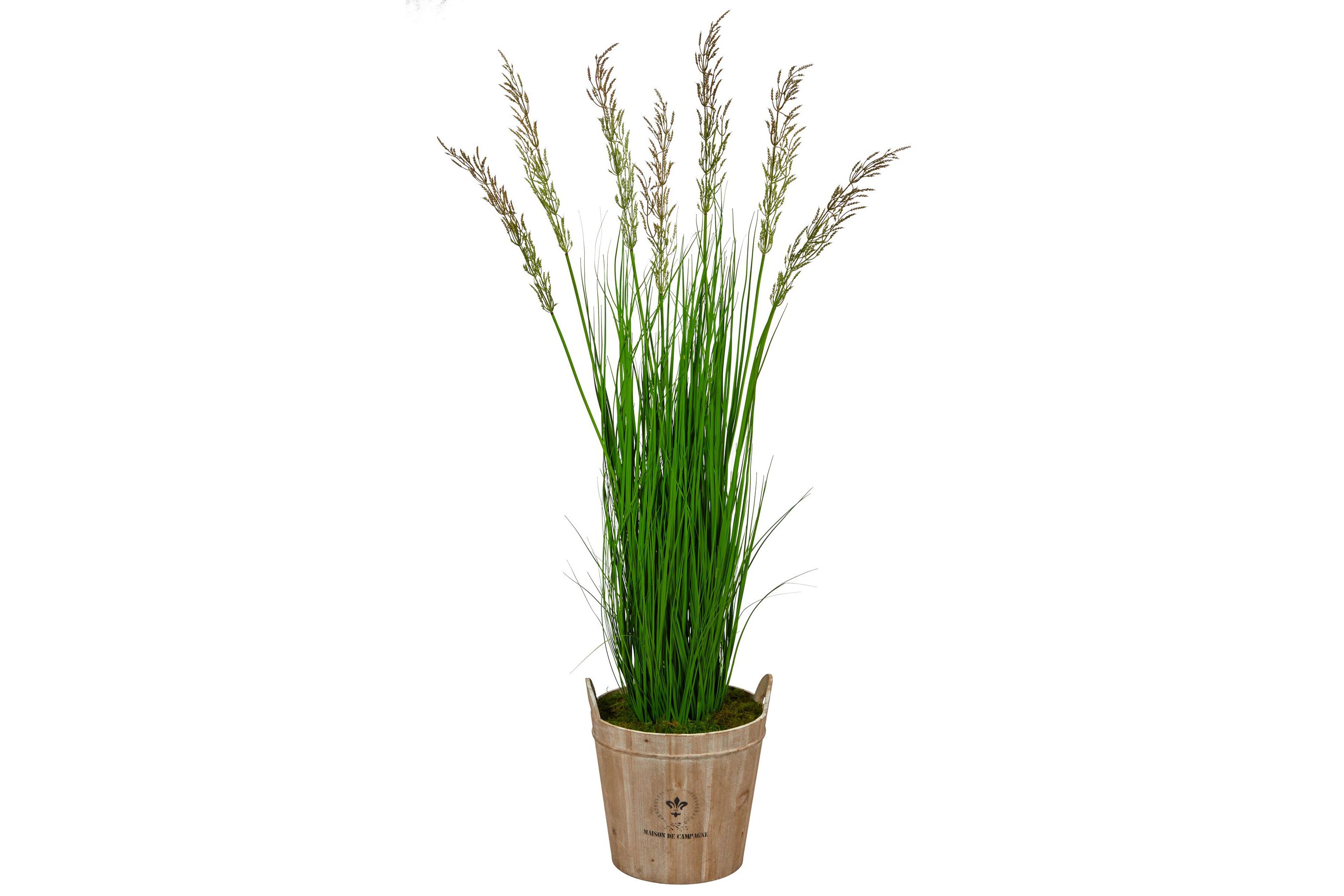 64-Inch Wheat Grass Artificial Plant in Farmhouse Planter
