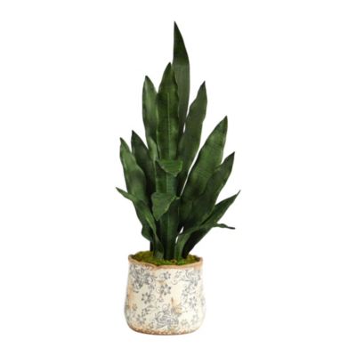 27-Inch Sansevieria Artificial Plant in Decorative Planter