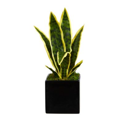 Inch Sansevieria Artificial Plant in Planter