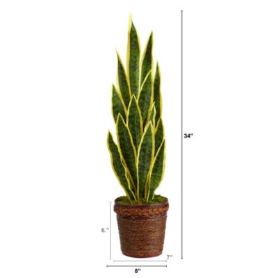 34-Inch Sansevieria Artificial Plant in Basket