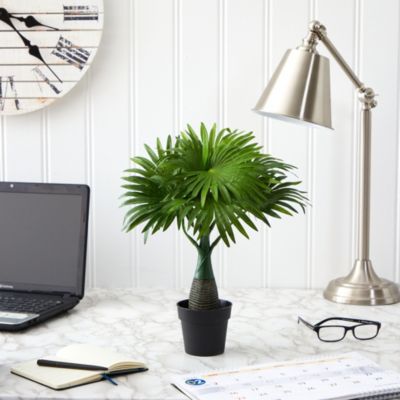 16-Inch Mini Fountain Palm Artificial Plant