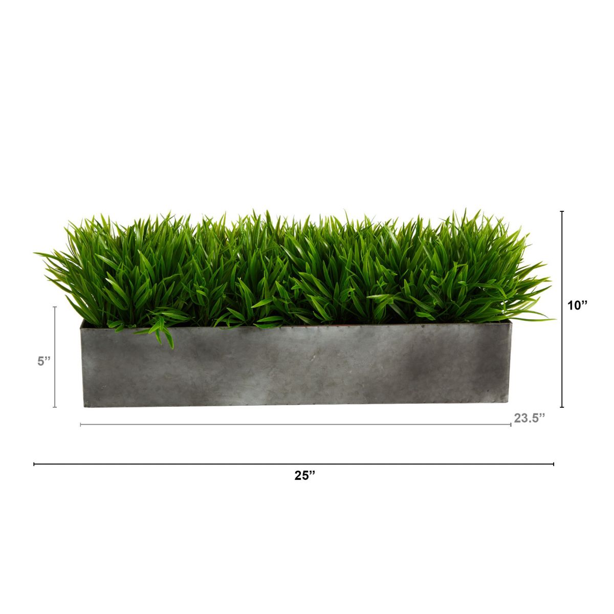 25-Inch Wild Grass Artificial Plant in Metal Planter