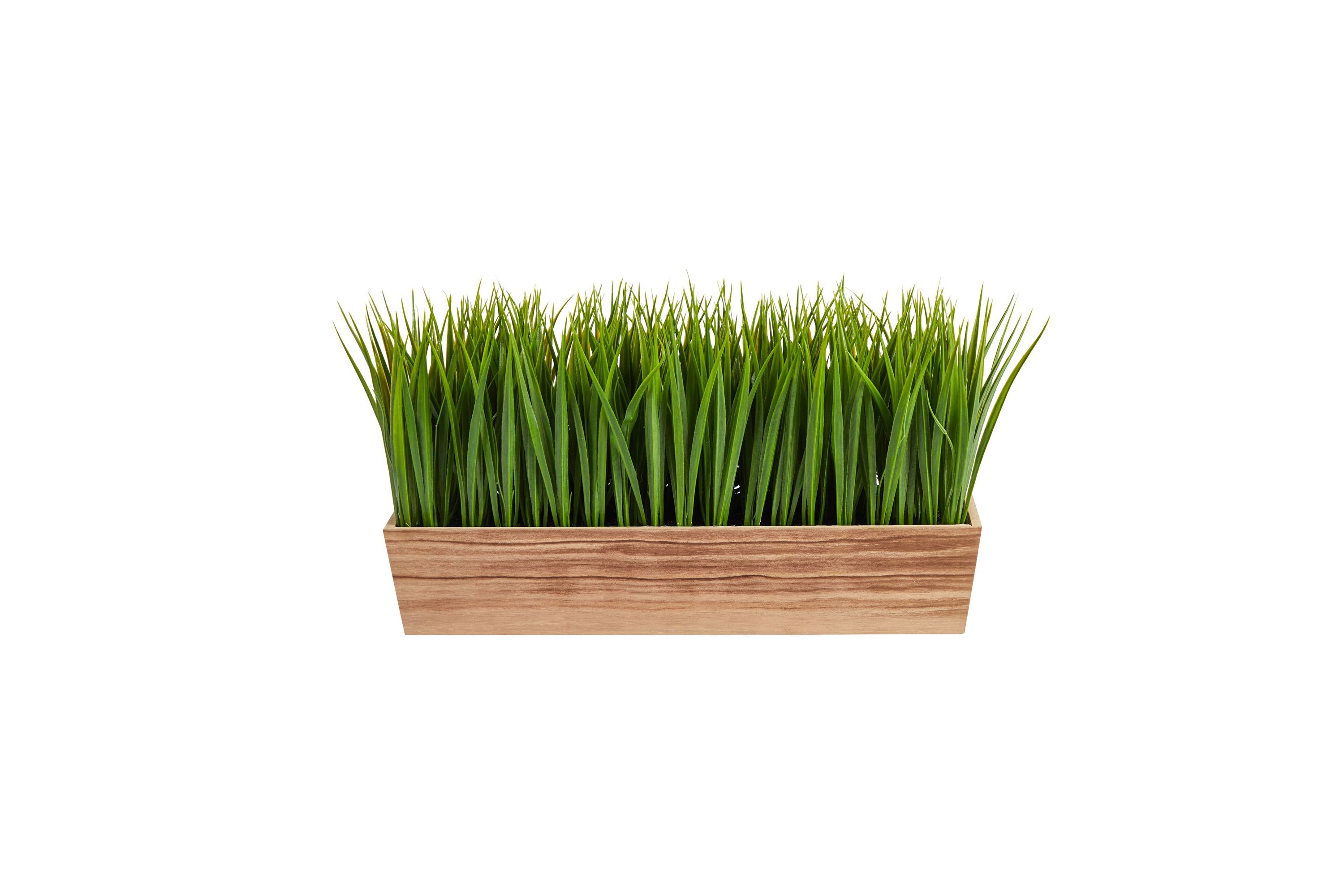 20-Inch Vanilla Grass Artificial Plant in Decorative Planter