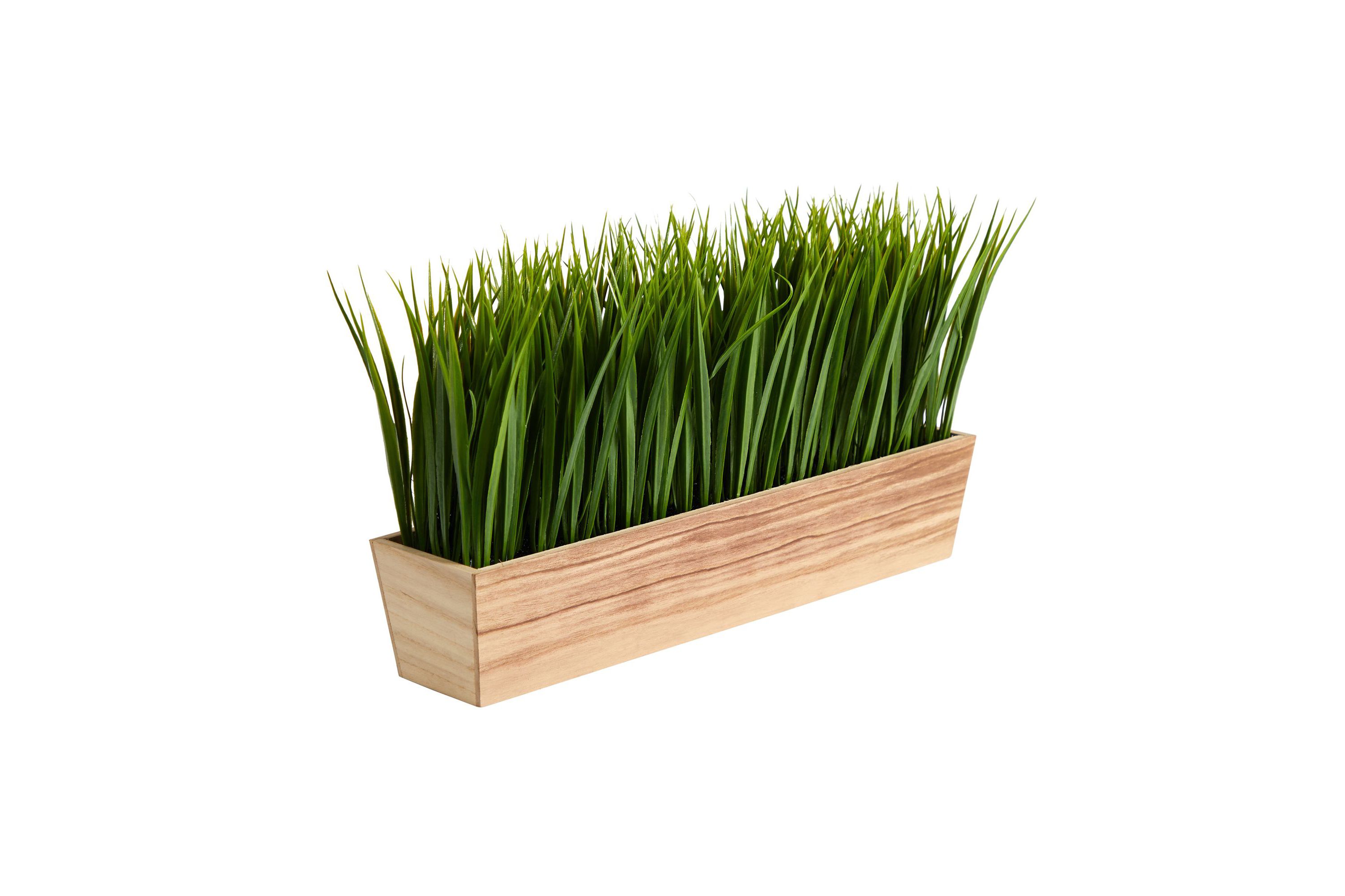 20-Inch Vanilla Grass Artificial Plant in Decorative Planter