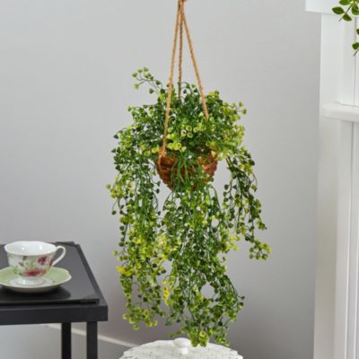 20-Inch Baby Tear Artificial Plant in Hanging Basket