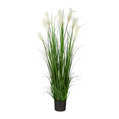 Nearly Natural 4.5-Foot Plume Grass Artificial Plant, Green