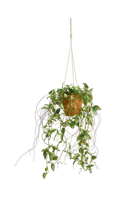 Nearly Natural 24&quot; Pothos Artificial Plant in Hanging