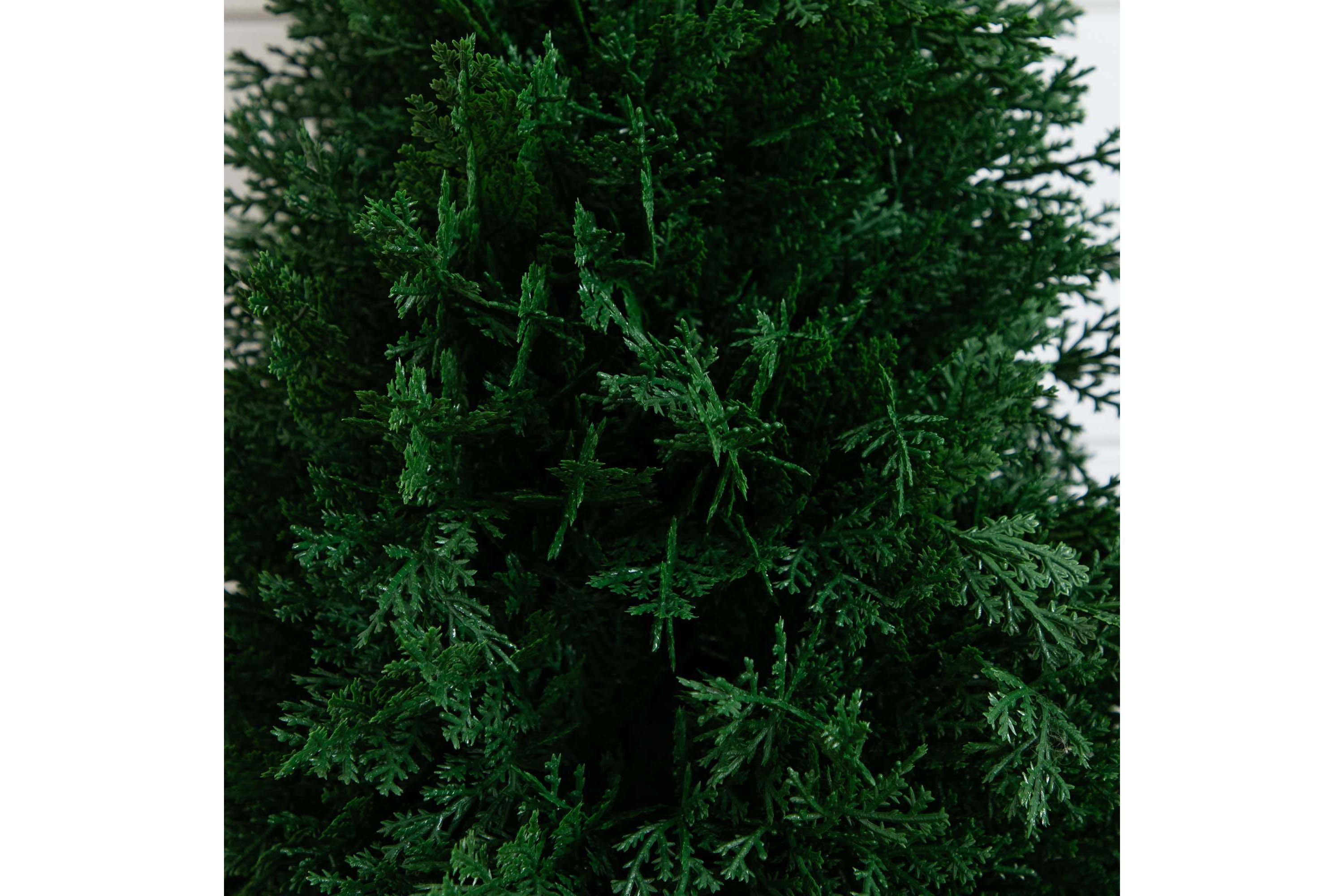 2.5ft. UV Resistant Artificial Cedar Plant with Integrated Ground Stake (Indoor/Outdoor) - Set of 2