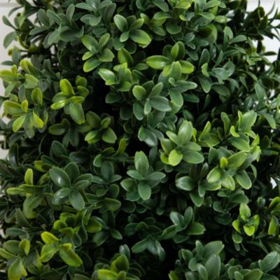 2.5ft. UV Resistant Artificial Boxwood Plant with Integrated Ground Stake (Indoor/Outdoor) - Set of 2